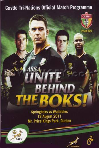 2011 South Africa v Australia  Rugby Programme